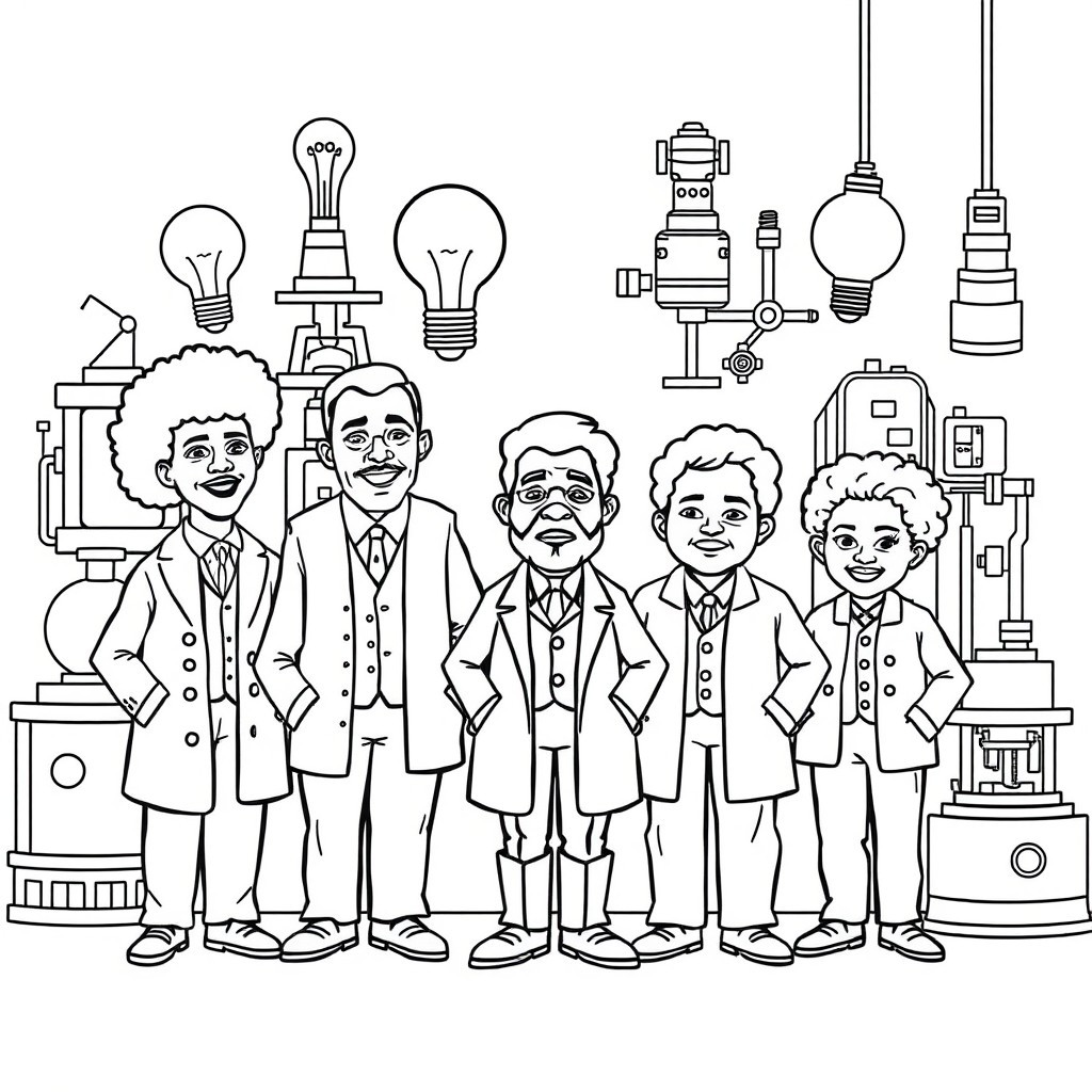 African American Inventors Coloring Pages